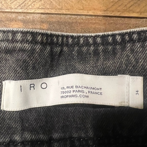 IRO Paris High-Waisted Paperbag Denim Shorts | Tie Belt | Size FR 34 → US 2 - Picture 2 of 7